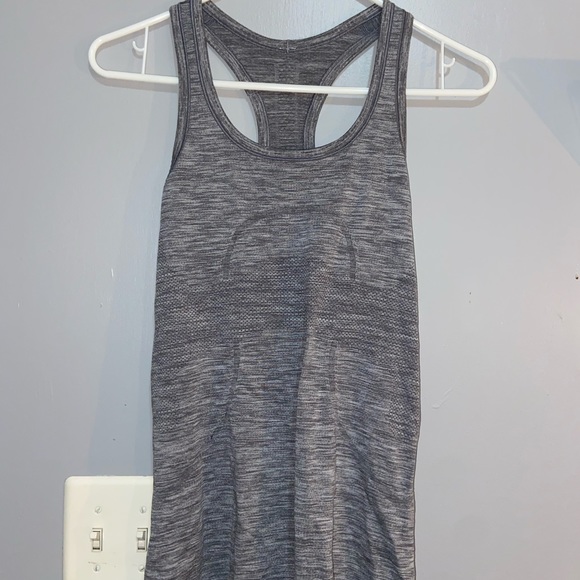Lululemon swiftly racer back tank top size 4 heather grey - Picture 1 of 2